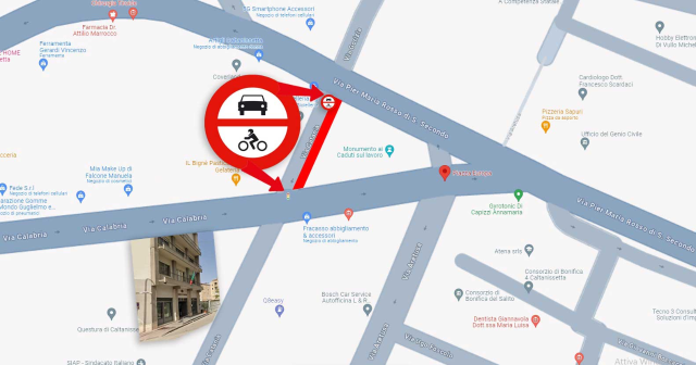 Sospensione della circolazione veicolare in Piazza Europa, nel tratto compreso tra via Rosso di San Secondo e via Calabria